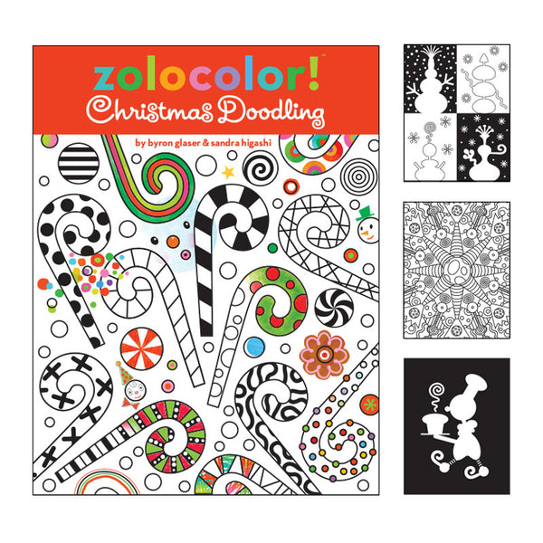 zolocolor christmas doodling coloring book